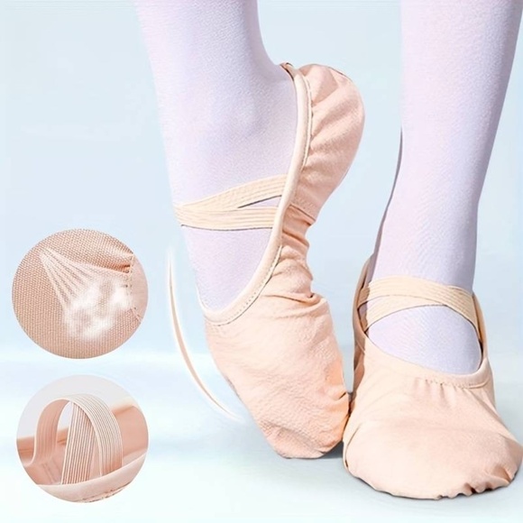 Cross Straps Ballet Dance Shoes Elastic Lace-Free Breathable Ballet - Picture 3 of 6